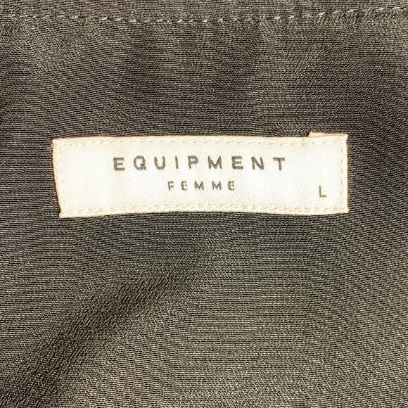 EQUIPMENT Size L Black White Silk Plaid Zip Up Bomber Jacket - Picture 5 of 8